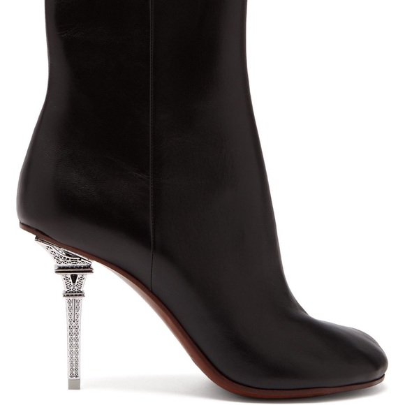 🔥HP🔥 Vetements Eiffel Tower Leather Boots EUR38 - Picture 2 of 16